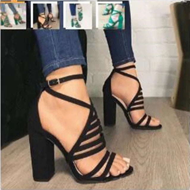 Cut High Strap Shoes