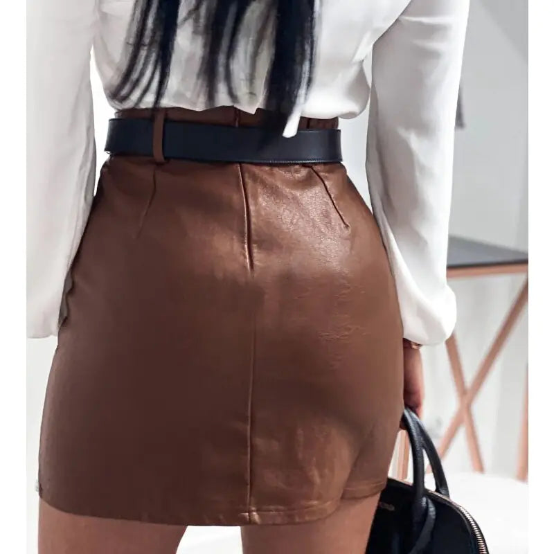 High Waist Mini Skirt (Falda Cintura Alta Con Pedrería)