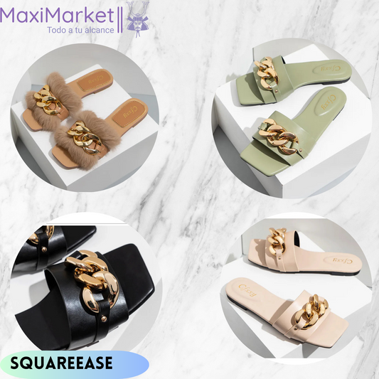 SquareEase (Sandalias con pelaje)