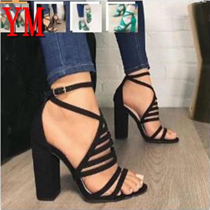 Cut High Strap Shoes